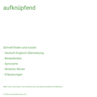 aufknüpfend