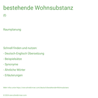 bestehende Wohnsubstanz