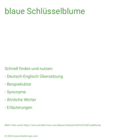 blaue Schlüsselblume