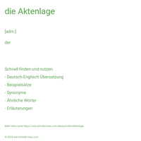 die Aktenlage