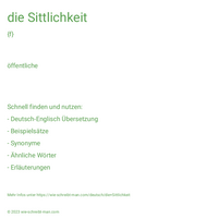 die Sittlichkeit