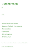 Durchdrehen