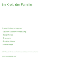 im Kreis der Familie