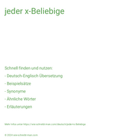 jeder x-Beliebige