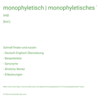 monophyletisch | monophyletisches Taxon