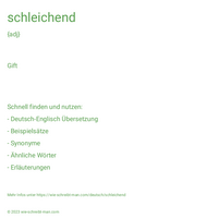 schleichend