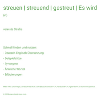 streuen | streuend | gestreut | Es wird gestreut.