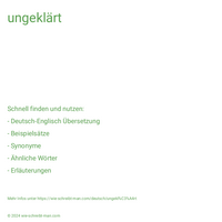 ungeklärt