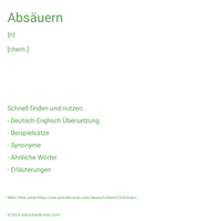 Absäuern