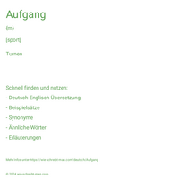 Aufgang