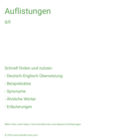 Auflistungen