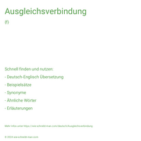 Ausgleichsverbindung