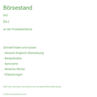 Börsestand