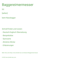 Baggereimermesser