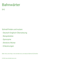 Bahnwärter