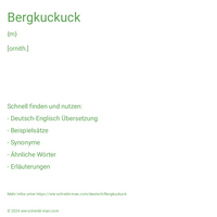 Bergkuckuck