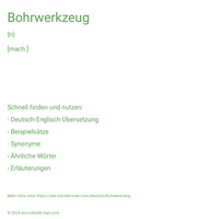 Bohrwerkzeug