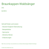 Braunkappen-Waldsänger