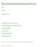 Bundeshaushaltsausschuss