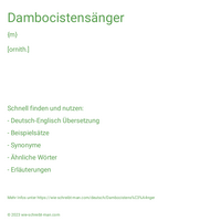 Dambocistensänger