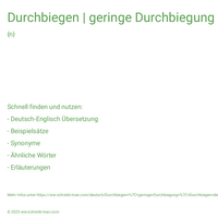 Durchbiegen | geringe Durchbiegung | Durchbiegen der Bauteile