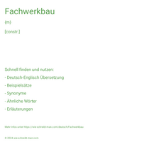 Fachwerkbau