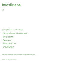 Intoxikation