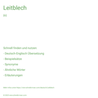 Leitblech