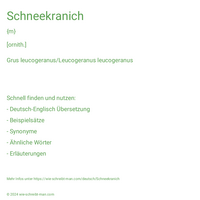 Schneekranich