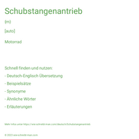 Schubstangenantrieb