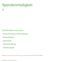 Spendenmüdigkeit