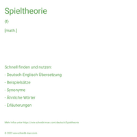 Spieltheorie