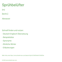 Sprühbelüfter