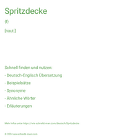 Spritzdecke