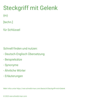 Steckgriff mit Gelenk