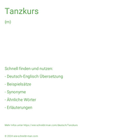 Tanzkurs