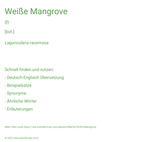 Weiße Mangrove