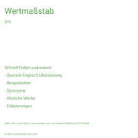 Wertmaßstab