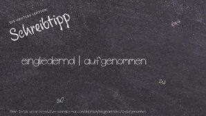 Wie schreibt man eingliedernd | aufgenommen? Bedeutung, Synonym, Antonym & Zitate.