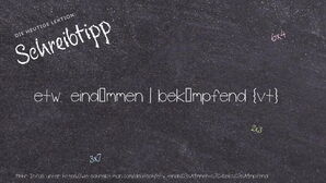 Wie schreibt man etw. eindämmen | bekämpfend? Bedeutung, Synonym, Antonym & Zitate.