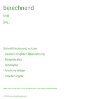 berechnend