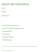 durch die Harnröhre