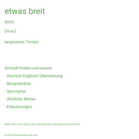 etwas breit