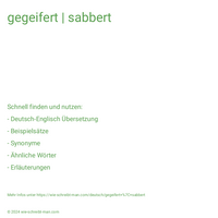 gegeifert | sabbert