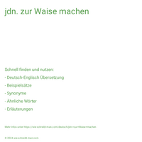 jdn. zur Waise machen