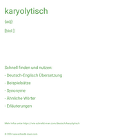 karyolytisch