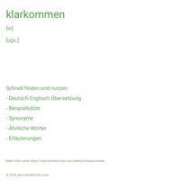 klarkommen