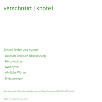 verschnürt | knotet