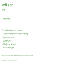 wälzen