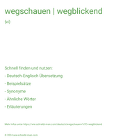 wegschauen | wegblickend